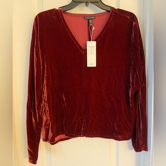 Eileen Fisher Tops - Eileen Fischer Velvet long sleeved top size-xxs